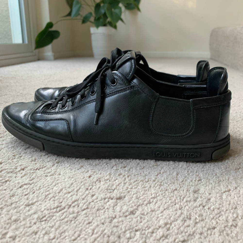 Louis Vuitton Mens Black Slalom Sneaker